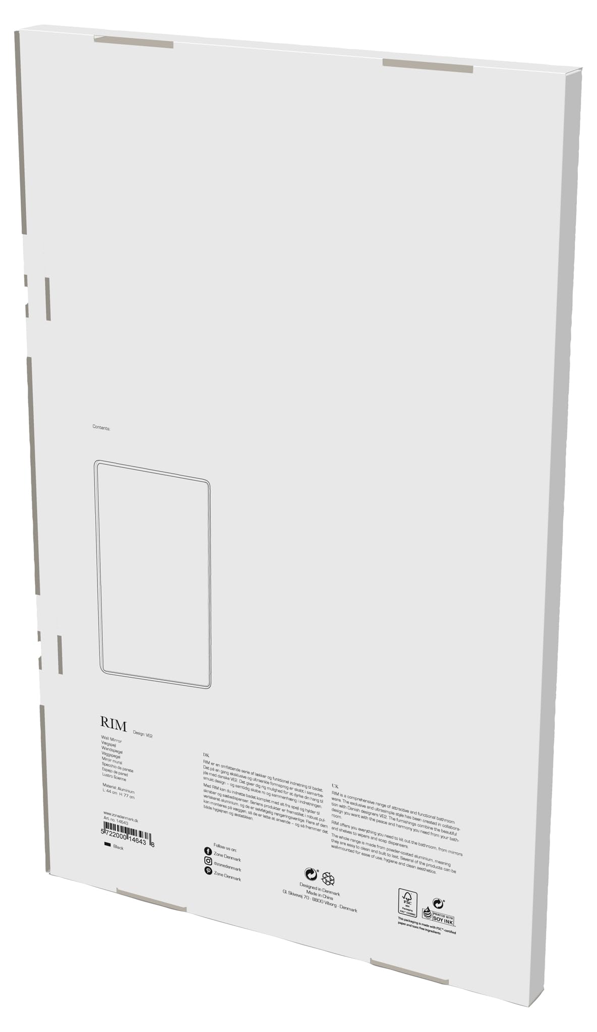 Amazon｜Zone Denmark(ゾーンデンマーク) ウォールミラー RIM 2.5×44